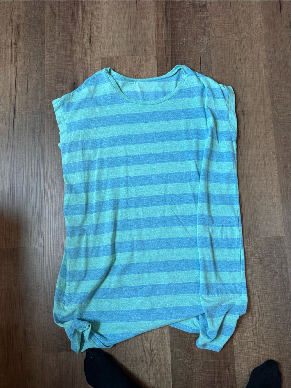 Garnet Hill Blue and Aqua Striped dress